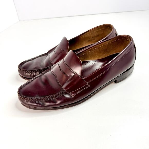 LANDS\' END Men\'s Brown or Cordovan Leather Penny Loafers Size 11 M main image 5